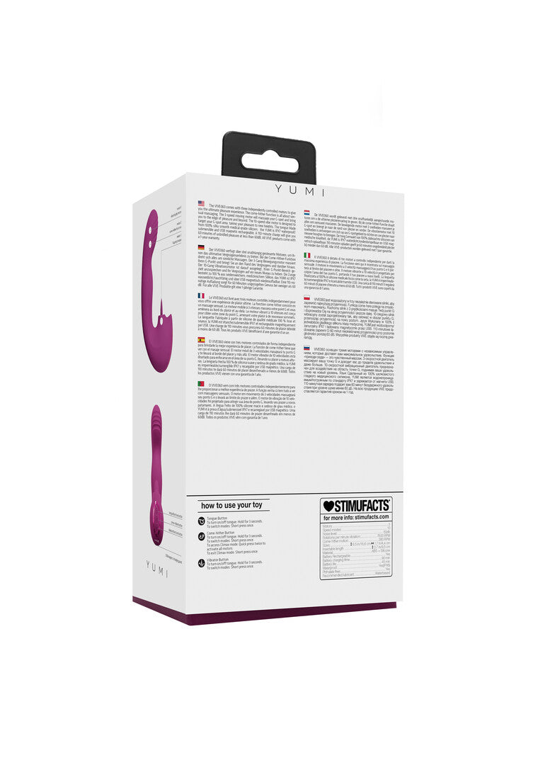 G-Punkt-Vibrator Vive Yumi mit Zunge und Fingerbewegung Pink 13,7 x 3 cm – Ansicht 3