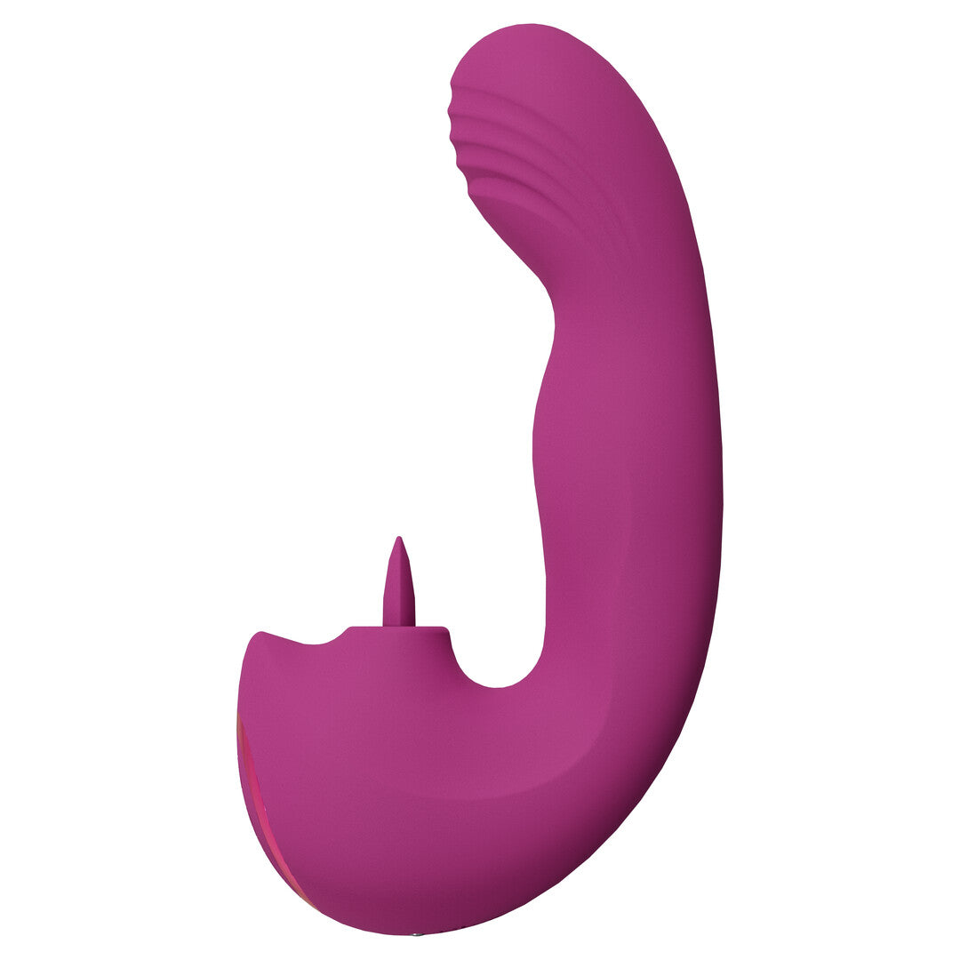 G-Punkt-Vibrator Vive Yumi mit Zunge und Fingerbewegung Pink 13,7 x 3 cm – Ansicht 4