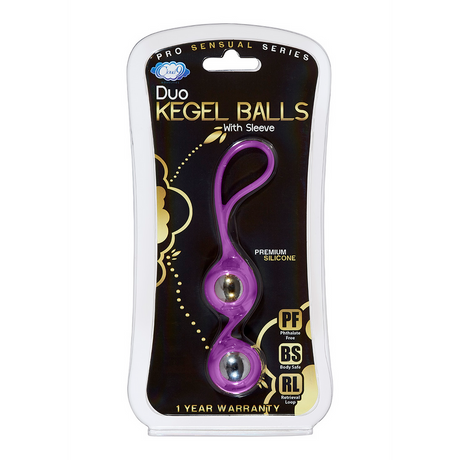 Liebeskugeln Duo mit Hülle Violett 8,6 cm