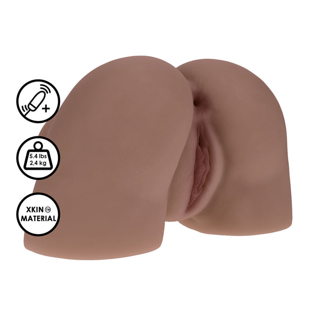 Masturbator Xkin Bodyforms Kaya Bloom mit Vibration Braun 2,4 kg