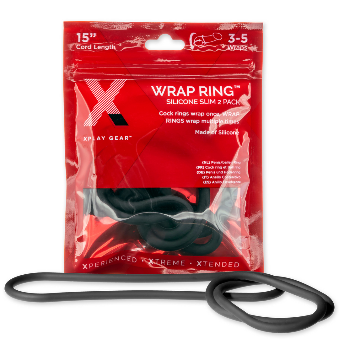 Penisring Slim Wrap Silikon Schwarz 38,1 cm