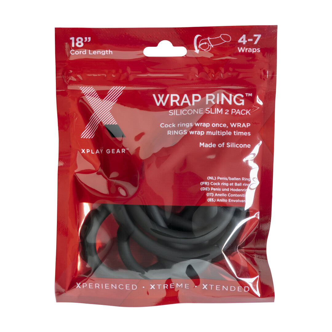 Penisring Slim Wrap Silikon Schwarz 45,7 cm