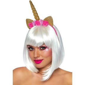 Accessoire Einhorn-Blumen-Stirnband Gold