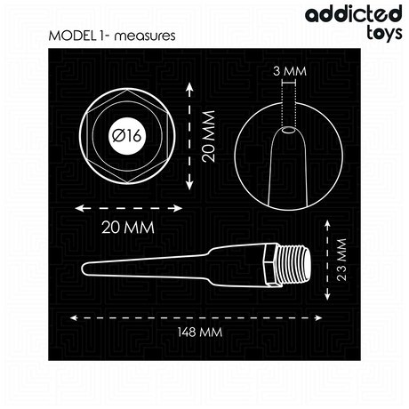 Analplug Anal Cleaner mit Universaladapter Modell 1 14,8 x 2,3 cm.4