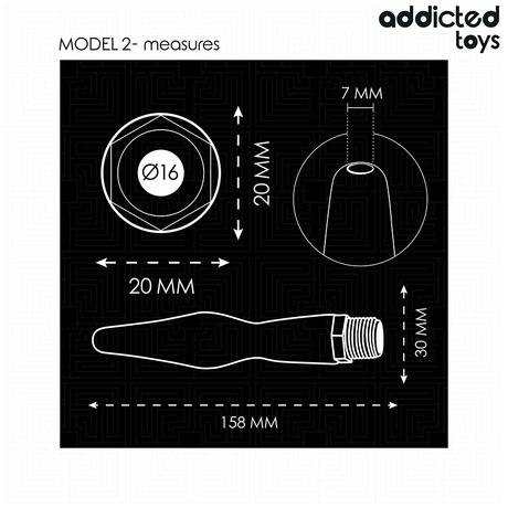 Analplug Anal Cleaner mit Universaladapter Modell 2 15,8 x 3 cm.4