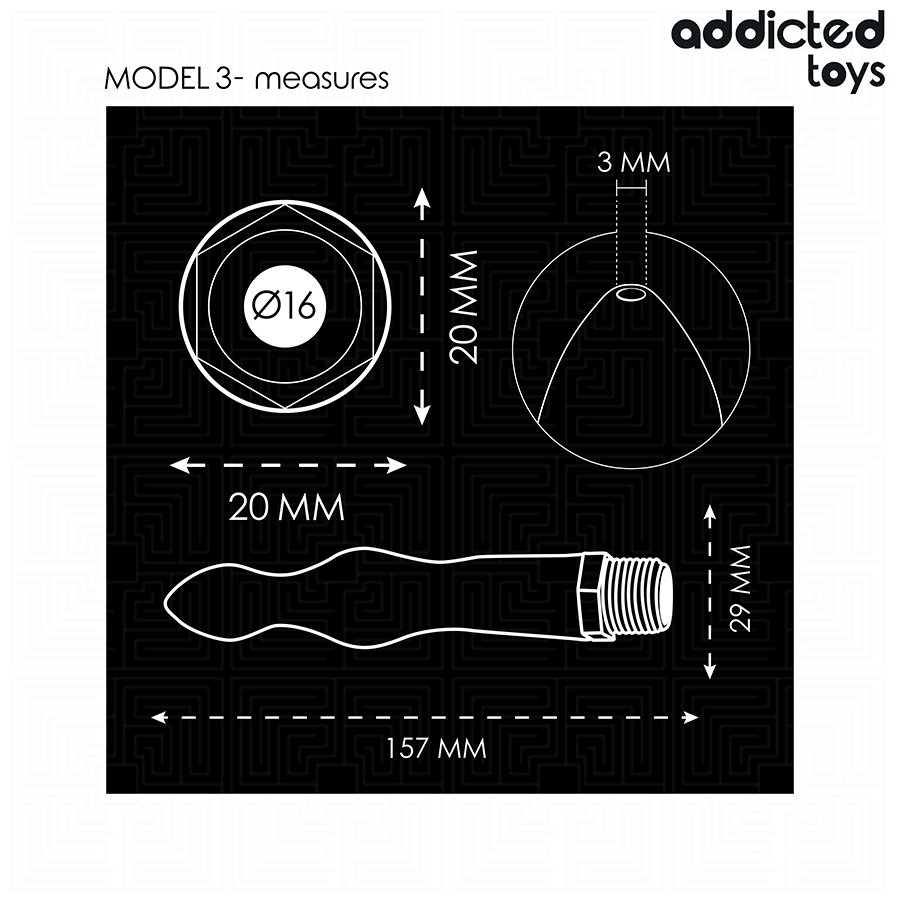 Analplug Anal Cleaner mit Universaladapter Modell 3 15,7 x 2,9 cm.4