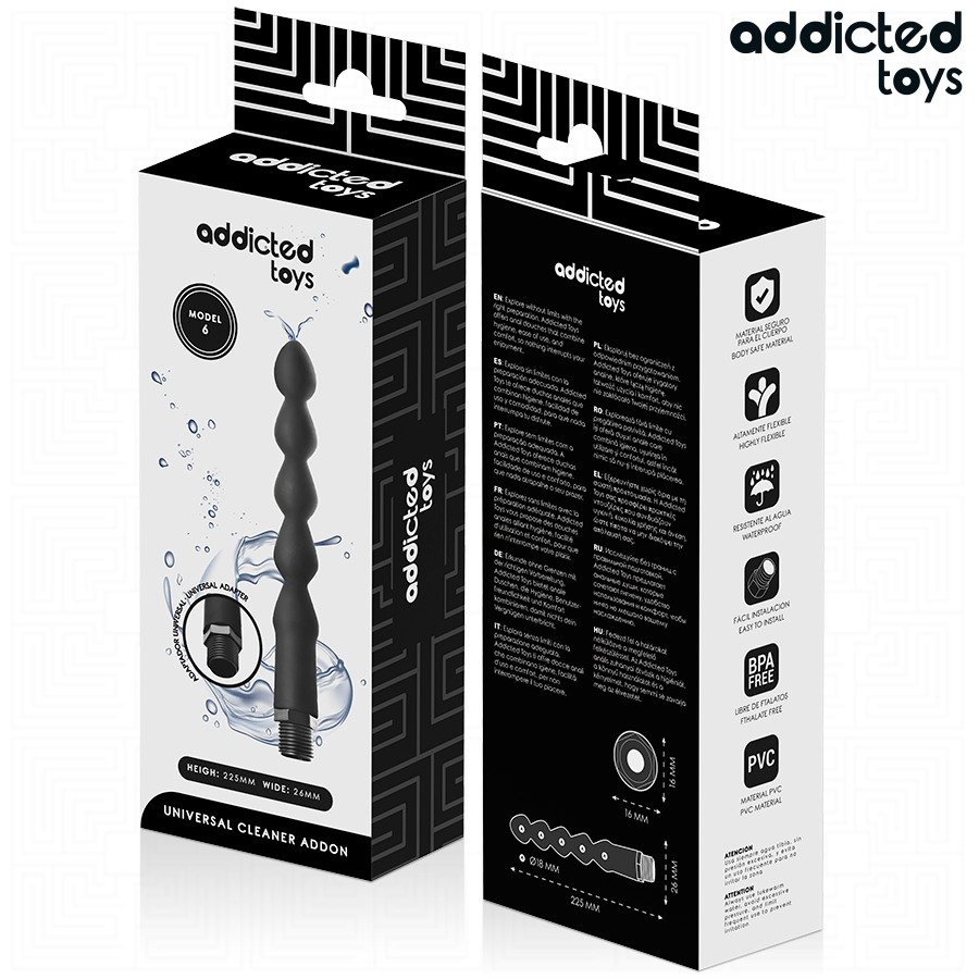Analplug Anal Cleaner mit Universaladapter Modell 6 22,5 x 2,6 cm.6