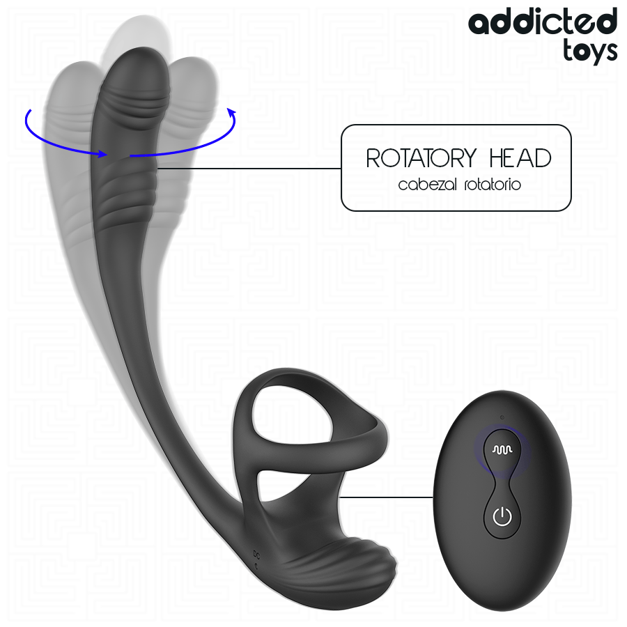 Addicted Toys – Analplug mit Vibration, 360°-Wellung und Hodenstimulator