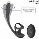 Addicted Toys – Analplug mit Vibration, 360°-Wellung und Hodenstimulator