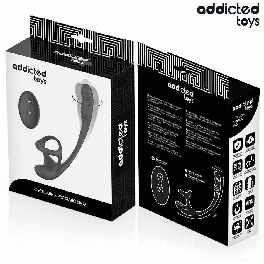 Addicted Toys – Analplug mit Vibration, 360°-Wellung und Hodenstimulator