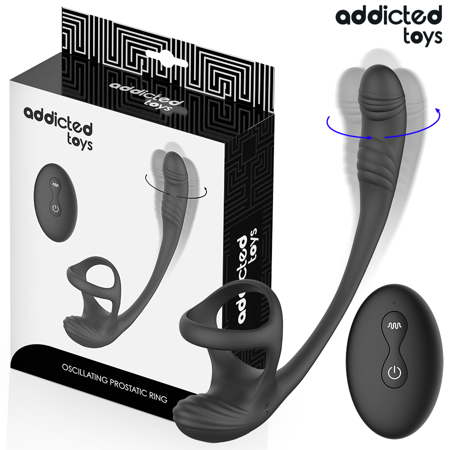 Addicted Toys – Analplug mit Vibration, 360°-Wellung und Hodenstimulator