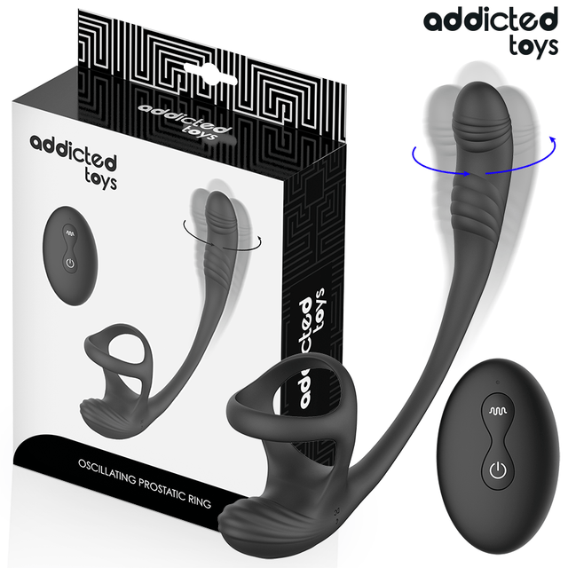 Addicted Toys – Analplug mit Vibration, 360°-Wellung und Hodenstimulator