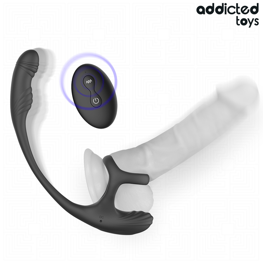 Addicted Toys – Analplug mit Vibration, 360°-Wellung und Hodenstimulator