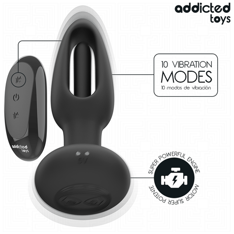 Addicted Toys - Analplug mit Vibrierender Zunge und Fernbedienung