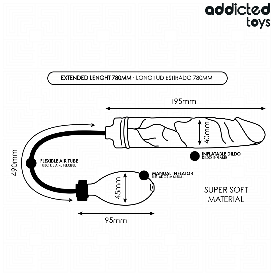 Addicted Toys - Aufblasbarer Dildo Modell 4