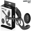 Penisring Doppelter mit Klitorisstimulator Schwarz Ø 14,7 cm