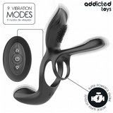 Penisring Doppelter mit Klitorisstimulator Schwarz Ø 14,7 cm.1