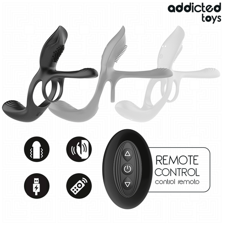Addicted Toys - Doppelter Penisring mit Klitorisstimulator