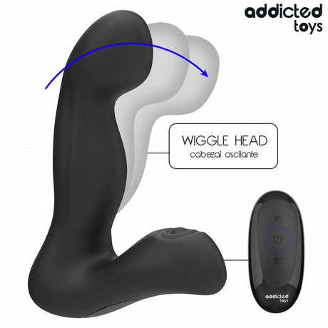 Addicted Toys – Oszillierender Prostatamassagegerät mit Pulsationsmodus-Fernbedienung