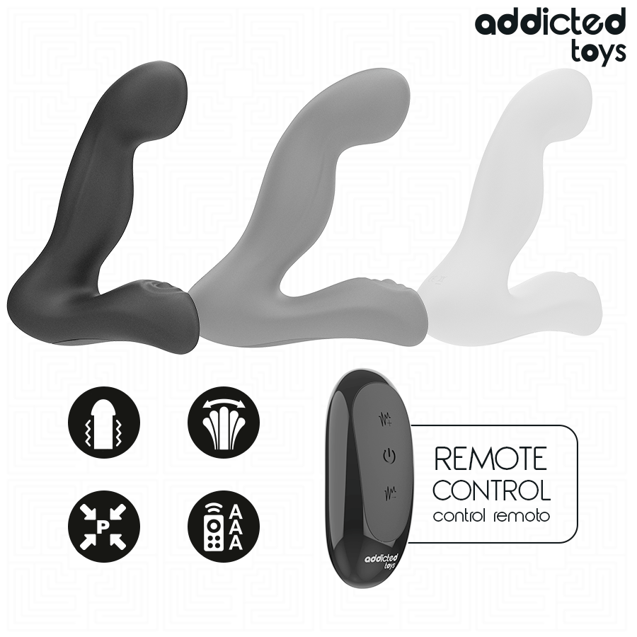 Addicted Toys – Oszillierender Prostatamassagegerät mit Pulsationsmodus-Fernbedienung