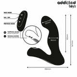 Addicted Toys – Oszillierender Prostatamassagegerät mit Pulsationsmodus-Fernbedienung