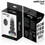 Addicted Toys – Rotierender Vibrierender Analplug mit LED-Licht und Fernbedienung