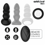 Addicted Toys – Rotierender Vibrierender Analplug mit LED-Licht und Fernbedienung