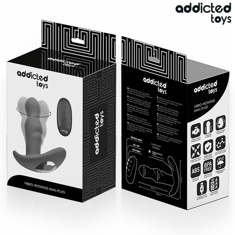 Addicted Toys - Rotierender Vibrierender Analstecker mit Fernbedienung