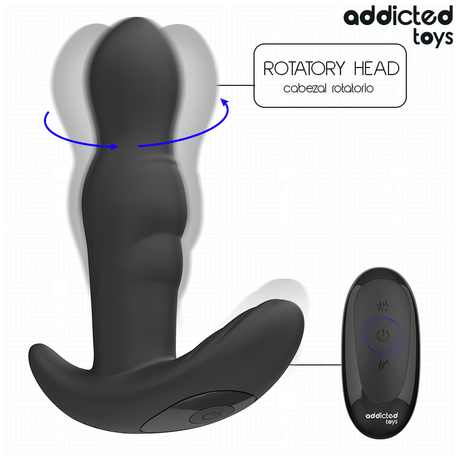 Addicted Toys - Rotierender Vibrierender Analstecker mit Fernbedienung
