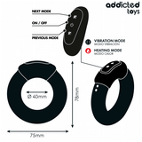 Penisring Vibrierender Cockring mit Wärmeeffekt & Fernbedienung Schwarz Ø 4 cm.5