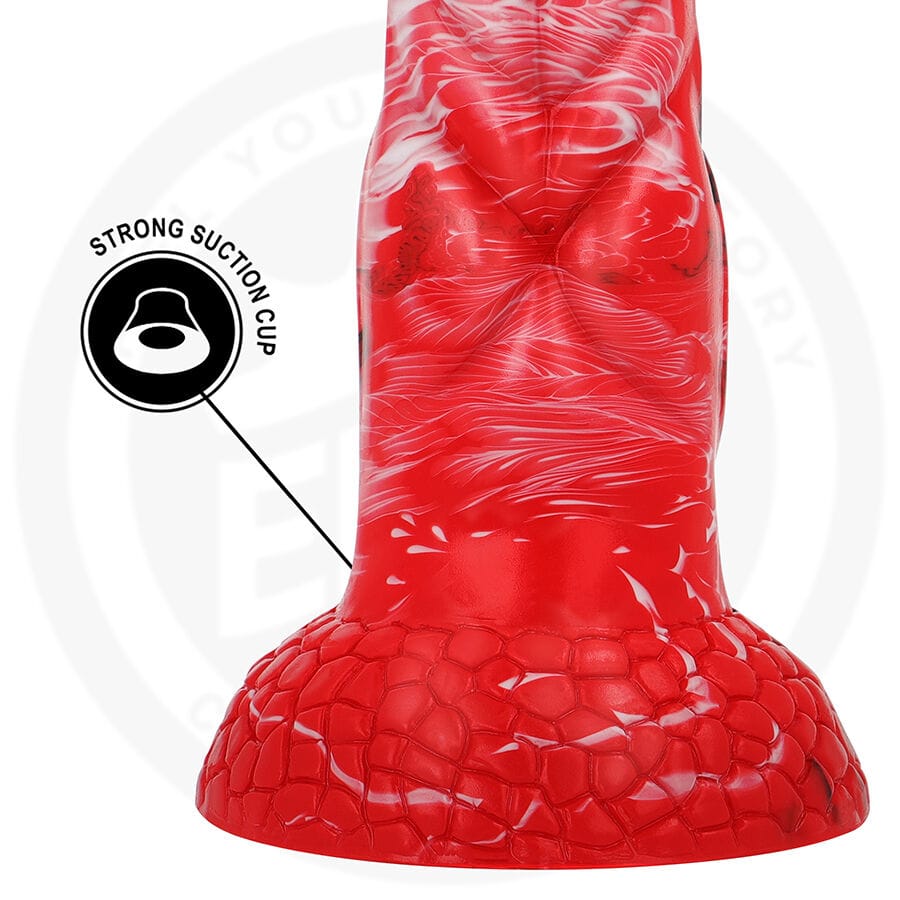 Dildo Agnis Crimson Fire Fantasy Rot 15,5 x Ø 3,5 cm – Ansicht 4