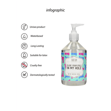 Anal-Gleitgel Slide Your Pole In My Hole 500 ml – Ansicht 2