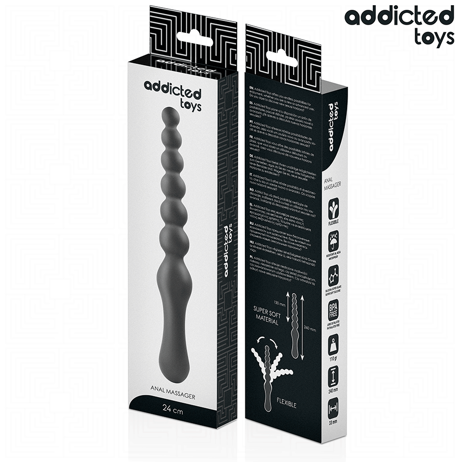 Anal-Massagestab 24 x 3,3 cm Schwarz