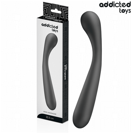 Anal-Massagestab gebogen Schwarz 22,5 x 3,5 cm