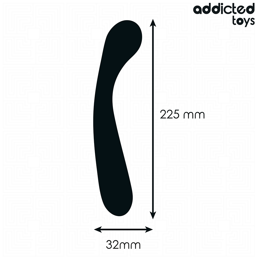 Anal-Massagestab gebogen Schwarz 22,5 x 3,5 cm