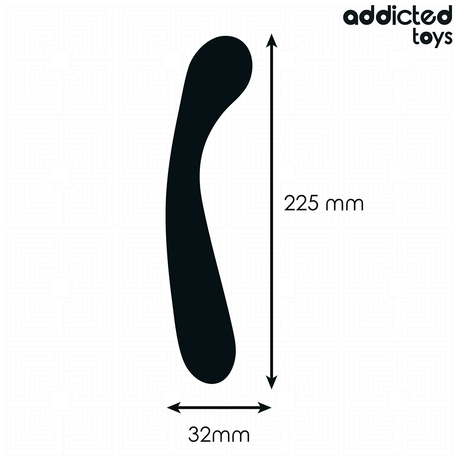 Anal-Massagestab gebogen Schwarz 22,5 x 3,5 cm