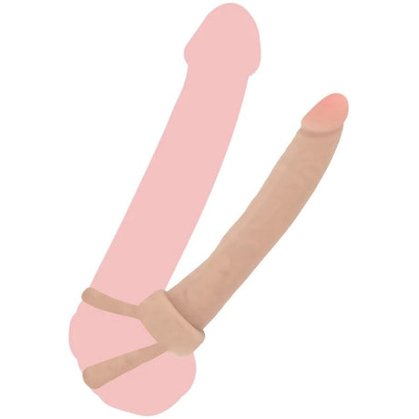 Analdildo Double Trouble Silikon-Analpenetrator Hautfarbe 16 x 2 cm