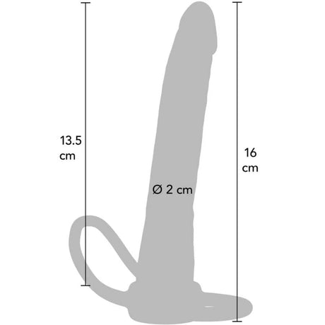 Analdildo Double Trouble Silikon-Analpenetrator Hautfarbe 16 x 2 cm