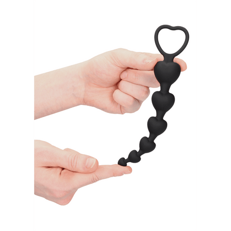 Analkette Ouch Heart mit Herzgriff Schwarz 14,3 x 2,8 cm – Ansicht 7