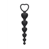 Analkette Ouch Heart mit Herzgriff Schwarz 14,3 x 2,8 cm