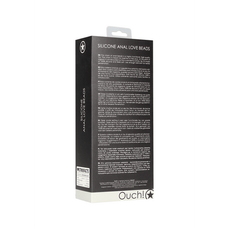 Analkette Ouch Love mit Herzgriff Schwarz 9 x 2,9 cm – Ansicht 3
