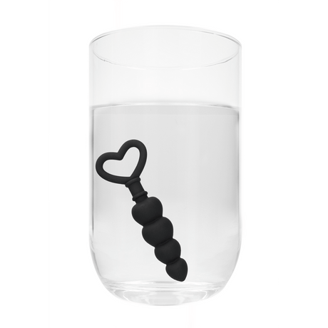 Analkette Ouch Love mit Herzgriff Schwarz 9 x 2,9 cm – Ansicht 6
