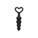 Analkette Ouch Love mit Herzgriff Schwarz 9 x 2,9 cm