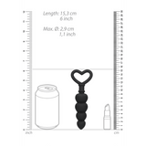 Analkette Ouch Love mit Herzgriff Schwarz 9 x 2,9 cm – Ansicht 5