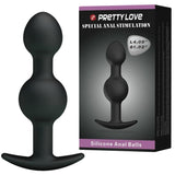 Analkette Silikon mit Spezieller Stimulation Schwarz 10,3 x 2,6 cm – Ansicht 2