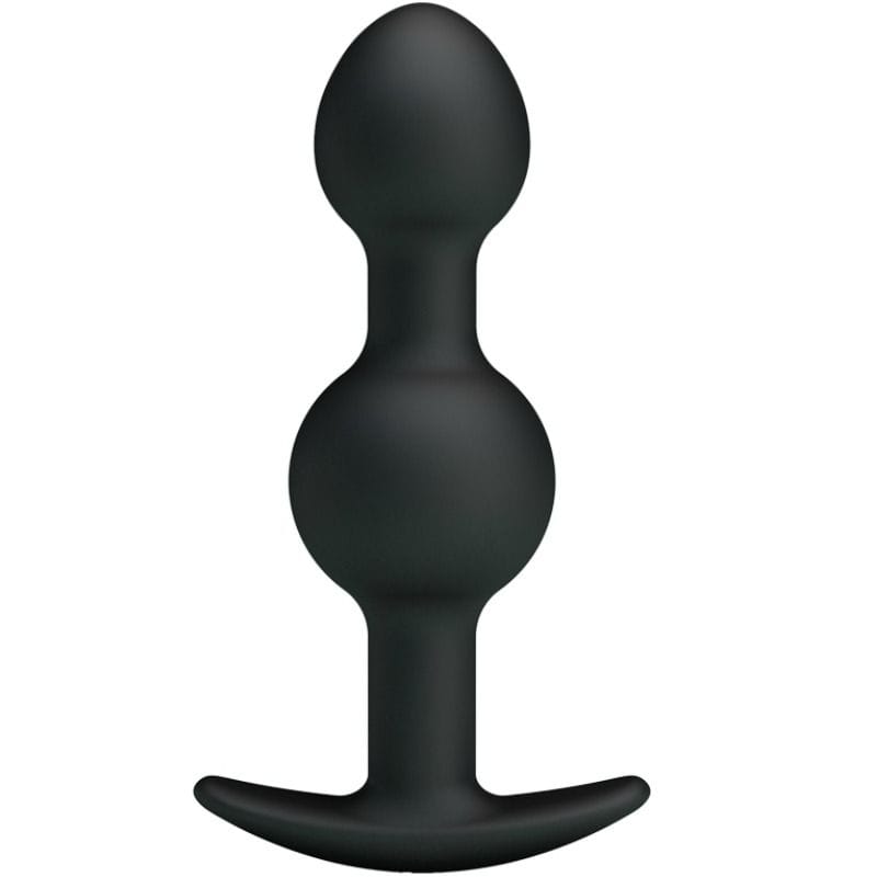 Analkette Silikon mit Spezieller Stimulation Schwarz 10,3 x 2,6 cm