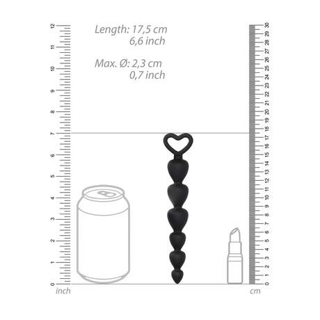 Analkette Silikon Schwarz 14,8 x Ø 2,5 cm – Ansicht 5