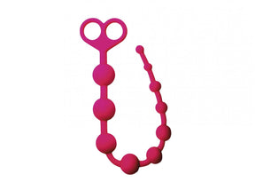 Analkette Ten Balls 33,5 x 0,5-2,5 cm Pink