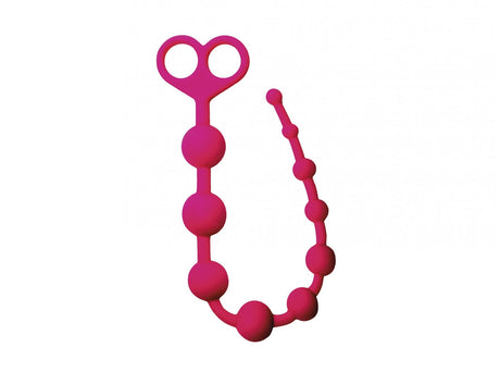 Analkette Ten Balls 33,5 x 0,5-2,5 cm Pink