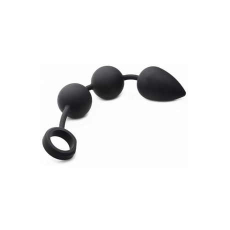 Analkette Tom of Finland Gewichtet mit Plug Schwarz 31,8 x 5,7 cm – Ansicht 4